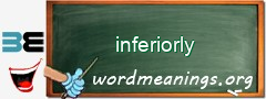 WordMeaning blackboard for inferiorly